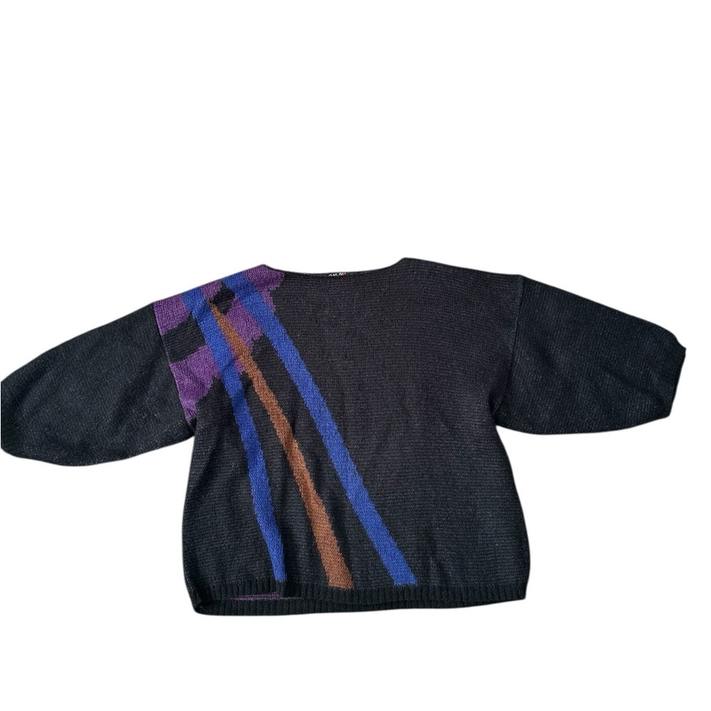 Vintage 80’s Vallina Donna Italy wool mohair sweater sz M L artsy abstract knit